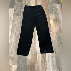 Chico's Travelers Pant Women 2 regular L/12 Black Slinky Knit Stretch Pull On